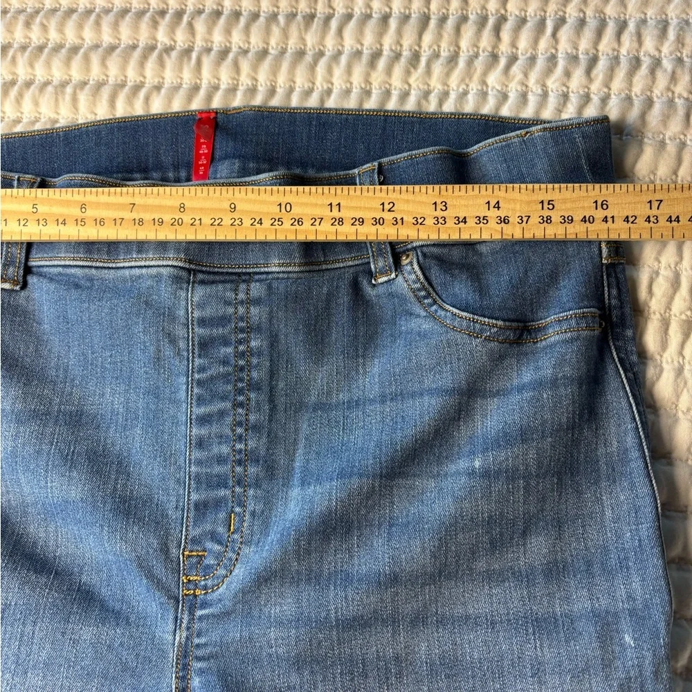 Spanx Blue Flare‎ Jeans Women's XL High Rise Pull-On